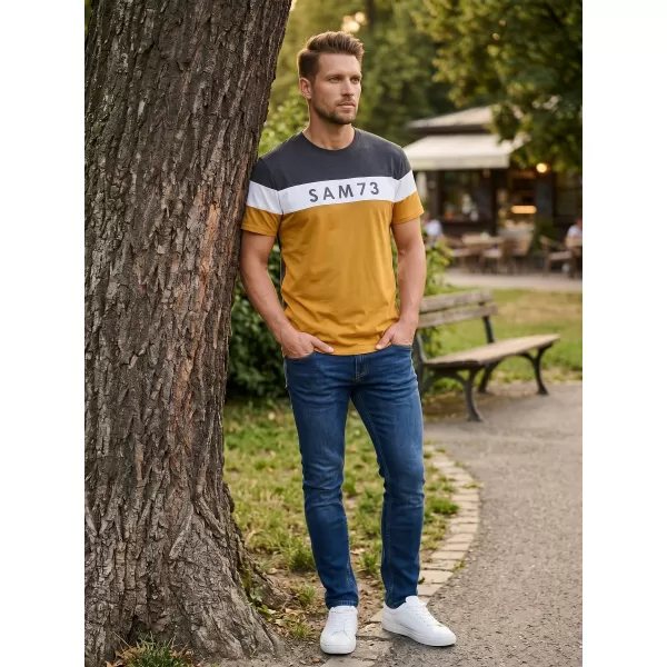  Herren-T-Shirt SAM 73 KAVIX MT 815 HELLBRAUN 