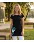 Dámské prodloužené triko ALTISPORT CARRYOVER ALW137AL384 ČERNOMODRÁ
