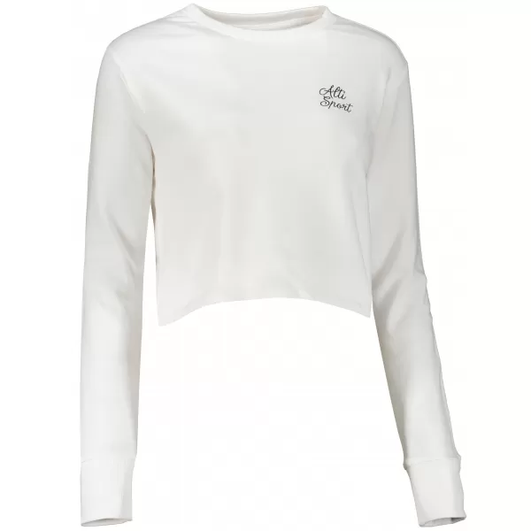  Crop-Top-Sweatshirt für Damen ALTISPORT BYB/ALW056BY131 WEIß 