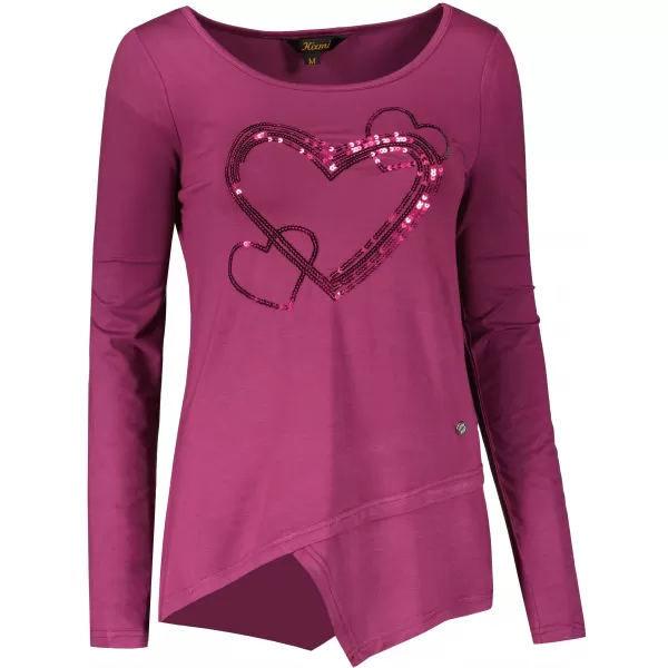  Damen-T-Shirt KIXMI ORIANA BURGUND 