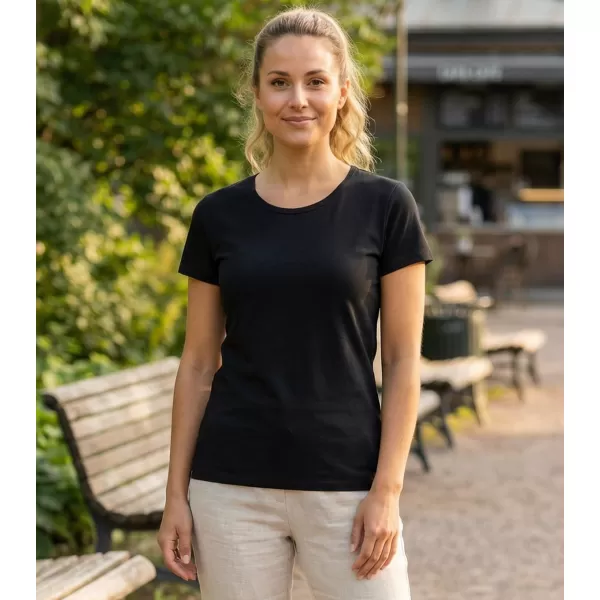  Damen-T-Shirt ALTISPORT PUSTA LTSY947 SCHWARZ 