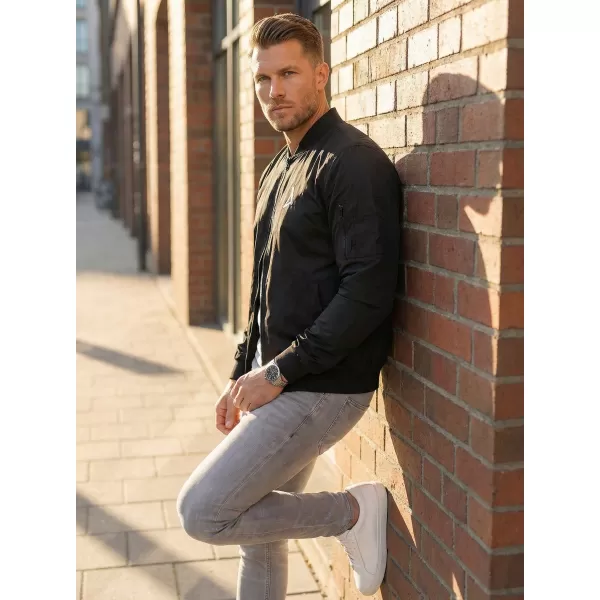  Bomberjacke für Herren ALTISPORT BYB/ALM002BY045 SCHWARZ UND WEIß 