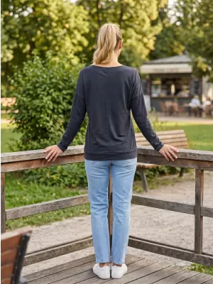 Damen-T-Shirt SAM 73 AZUKA WT 870 SCHWARZ