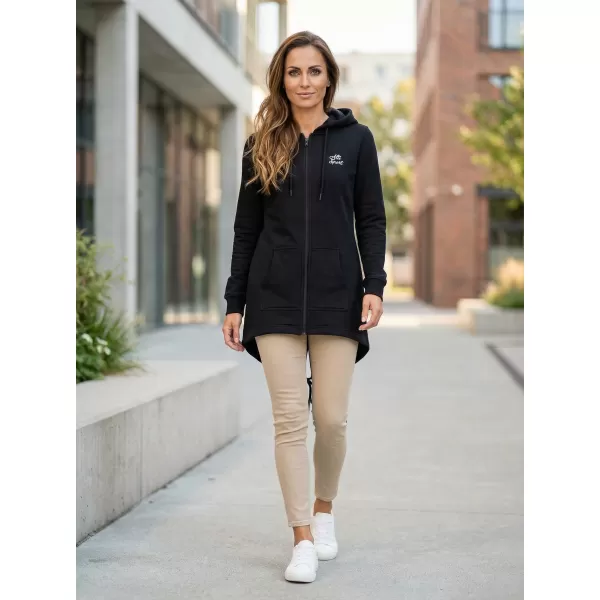 Erweitertes Damen-Sweatshirt ALTISPORT BYB/ALW056BY148 SCHWARZ UND WEIß 