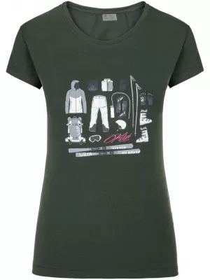 Damen-T-Shirt mit kurzen Ärmeln KILPI TORNES-W SL0303KI DUNKELGRÜN