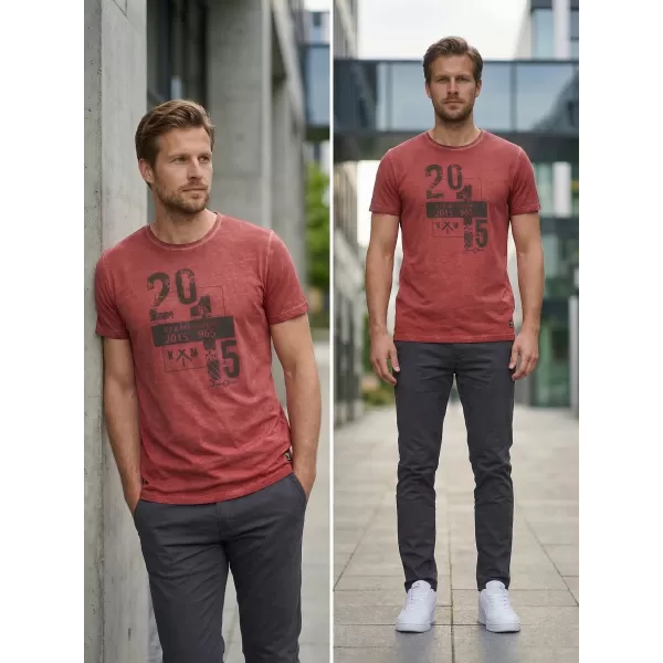  Herren-T-Shirt KIXMI OMER BURGUND 