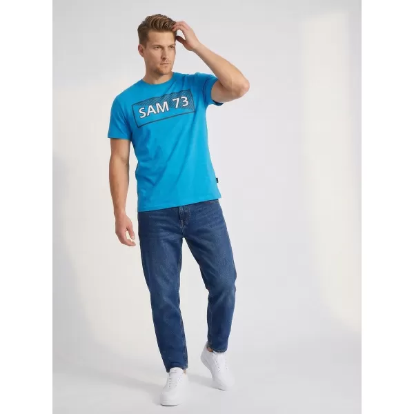 Herren-T-Shirt SAM 73 FENRI MT 814 LEUCHTEND BLAU 