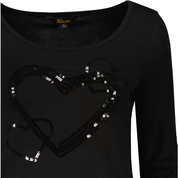  Damen-T-Shirt KIXMI ORIANA SCHWARZ 