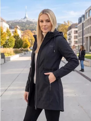 Softshell-Mantel für Damen KIXMI ORLENA SCHWARZ