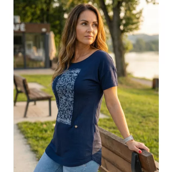  Damen-T-Shirt KIXMI ODETTE DUNKELBLAU 