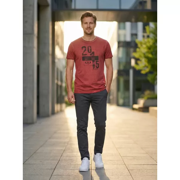  Herren-T-Shirt KIXMI OMER BURGUND 