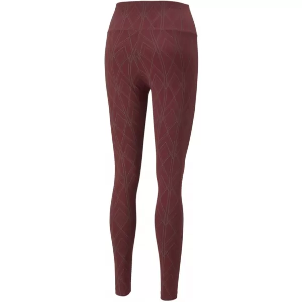  Leggings für Damen PUMA POWER DECO GLAM TIGHTS 671759-42 BURGUND 