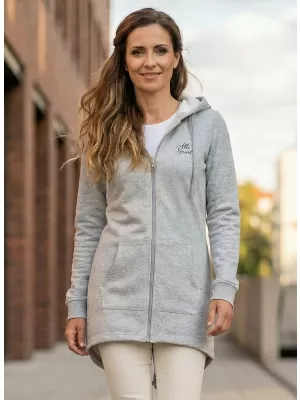 Erweitertes Damen-Sweatshirt ALTISPORT BYB/ALW056BY148 HELLGRAUE HIGHLIGHTS