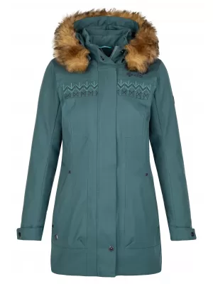 Wintermantel für Damen KILPI PERU-W SL0125KI DUNKELGRÜN