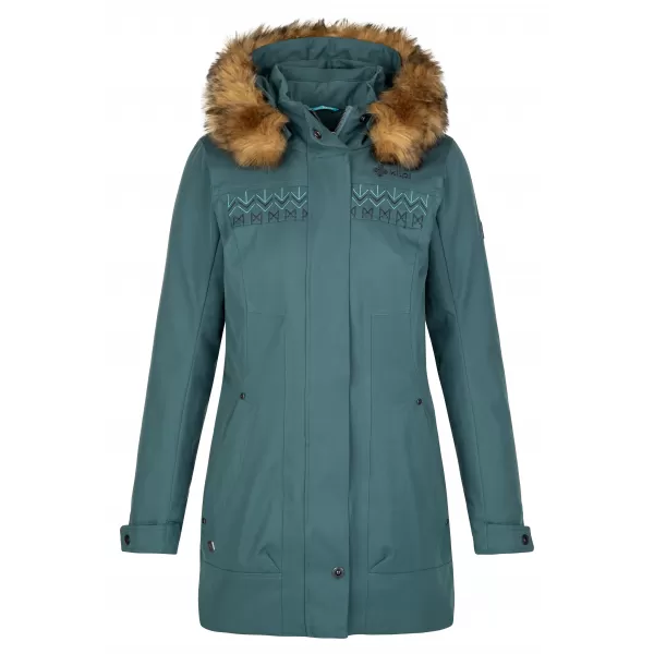  Wintermantel für Damen KILPI PERU-W SL0125KI DUNKELGRÜN 