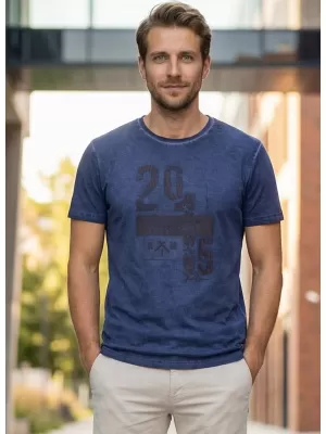 Herren-T-Shirt KIXMI OMER DUNKELBLAU