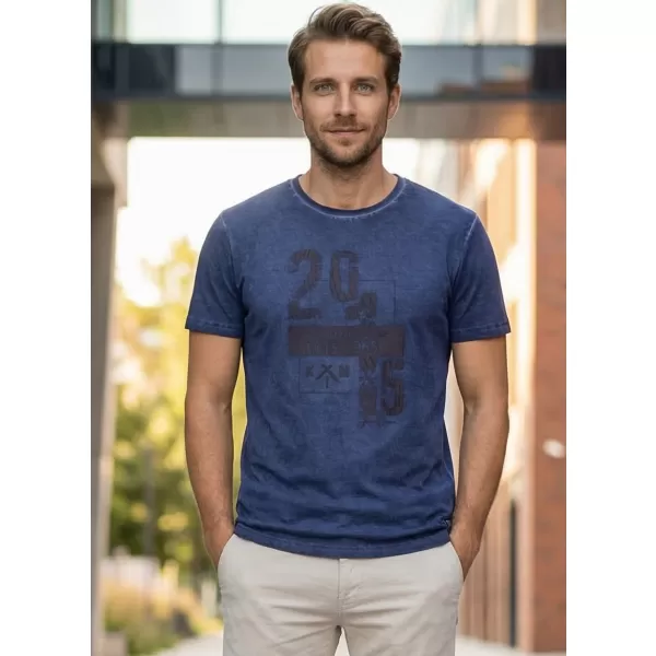  Herren-T-Shirt KIXMI OMER DUNKELBLAU 