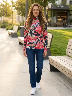 Rollkragenpullover für Damen KIXMI OPRAH DUNKELBLAU