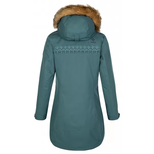  Wintermantel für Damen KILPI PERU-W SL0125KI DUNKELGRÜN 