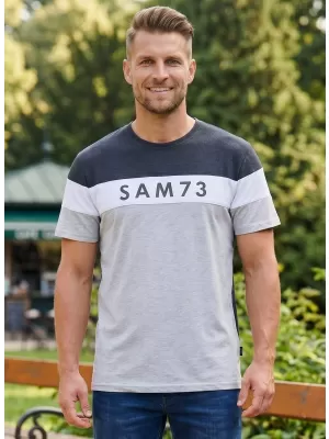 Herren-T-Shirt SAM 73 KAVIX MT 815 HELLGRAU