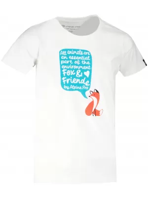 T -Shirt ALPINE PRO WORLDO KTSY411 WEIß/BLAU
