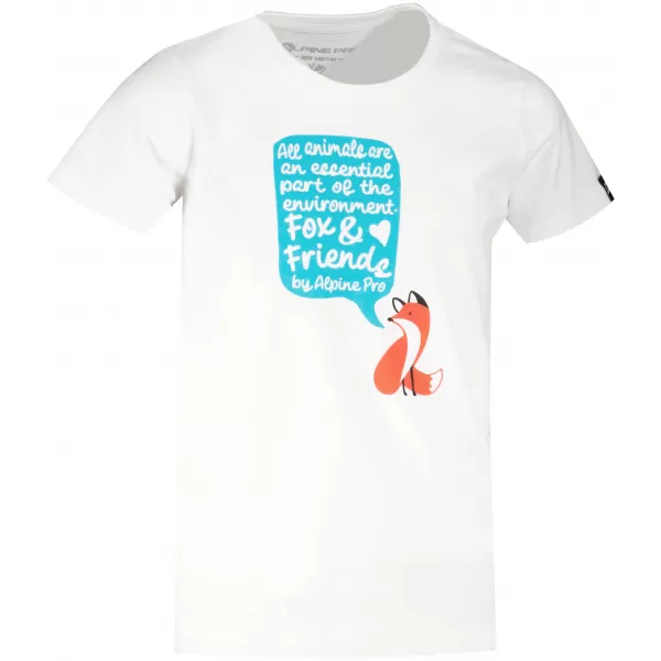  T -Shirt ALPINE PRO WORLDO KTSY411 WEIß/BLAU 