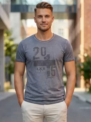 Herren-T-Shirt KIXMI OMER DUNKELGRAU