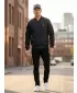 Bomberjacke für Herren ALTISPORT BYB/ALM002BY045 SCHWARZ UND SILBER
