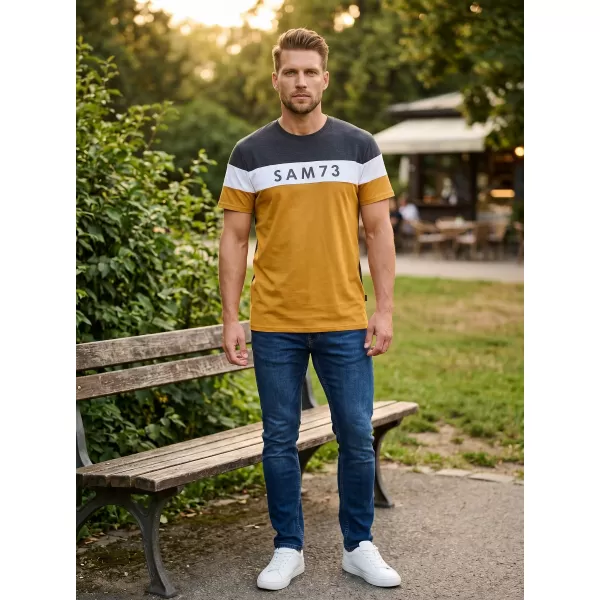  Herren-T-Shirt SAM 73 KAVIX MT 815 HELLBRAUN 