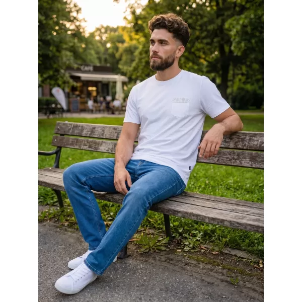  Herren-T-Shirt SAM 73 QUARIP MT 812 WEIß 