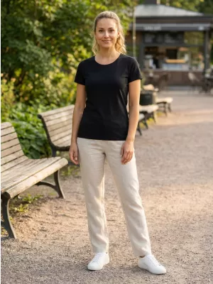 Damen-T-Shirt ALTISPORT PUSTA LTSY947 SCHWARZ
