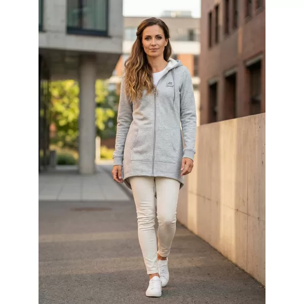  Erweitertes Damen-Sweatshirt ALTISPORT BYB/ALW056BY148 HELLGRAUE HIGHLIGHTS 