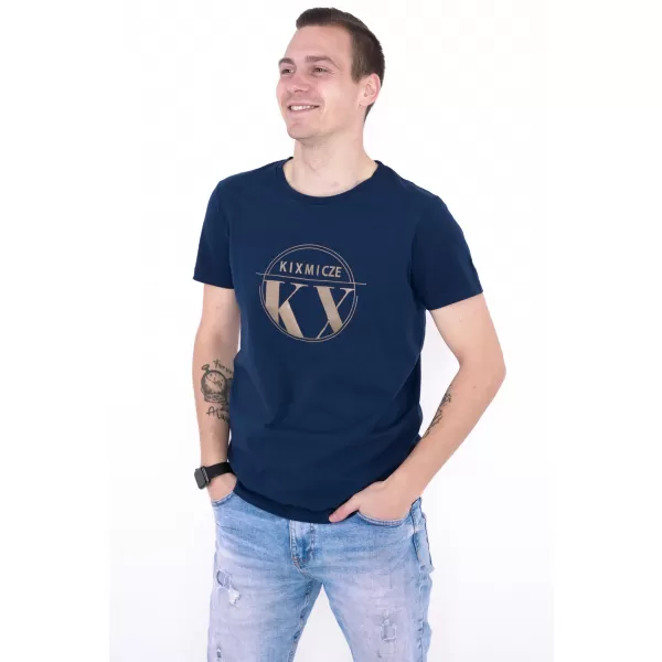  Herren-T-Shirt KIXMI OCTAVIO DUNKELBLAU 