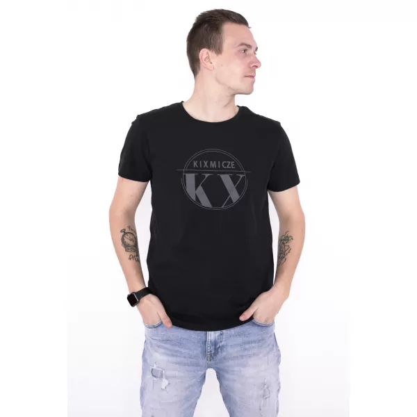  Herren-T-Shirt KIXMI OCTAVIO SCHWARZ 