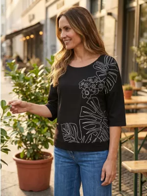 Damen-Sweatshirt KIXMI ORCHID SCHWARZ