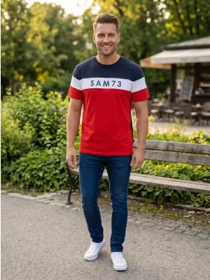 Herren-T-Shirt SAM 73 KAVIX MT 815 ROT