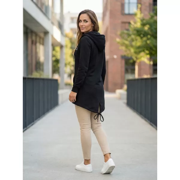  Erweitertes Damen-Sweatshirt ALTISPORT BYB/ALW056BY148 SCHWARZ UND WEIß 
