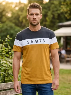 Herren-T-Shirt SAM 73 KAVIX MT 815 HELLBRAUN