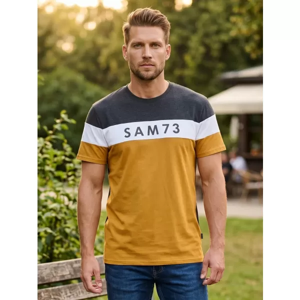  Herren-T-Shirt SAM 73 KAVIX MT 815 HELLBRAUN 