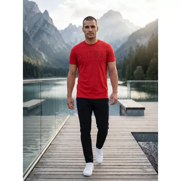  Herren-T-Shirt SAM 73 BARRY MT 811 ROT 