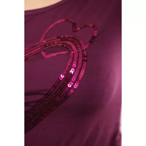  Damen-T-Shirt KIXMI ORIANA BURGUND 