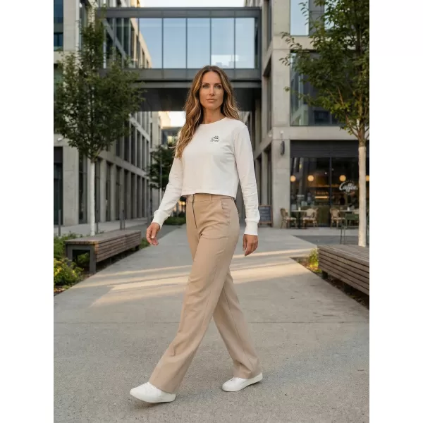  Crop-Top-Sweatshirt für Damen ALTISPORT BYB/ALW056BY131 WEIß 