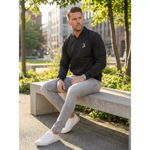  Bomberjacke für Herren ALTISPORT BYB/ALM002BY045 SCHWARZ UND WEIß 