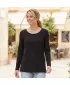 Damen-T-Shirt KIXMI OLIMPIE SCHWARZ