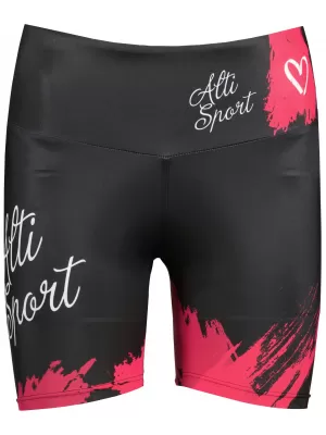 Kurze Premium-Leggings für Damen ALTISPORT SWE/ALW01bS03 ROT