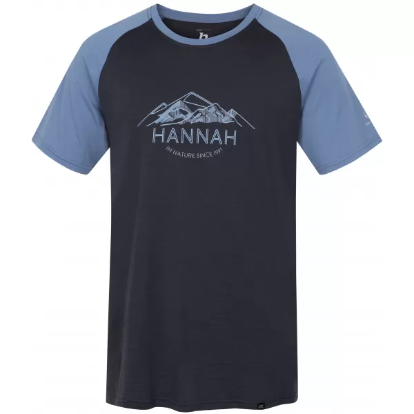  Herren-T-Shirt HANNAH TAREGAN ASPHALT/BLAUER SCHATTEN 