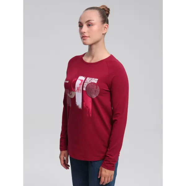  Damen-T-Shirt LOAP ABENKA CLW22162 DUNKELROSA 