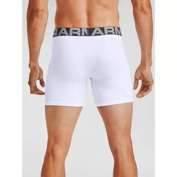  Herren-Boxershorts UNDER ARMOUR CHARGED COTTON 6IN 3 PACK 1363617-100 WEIß 