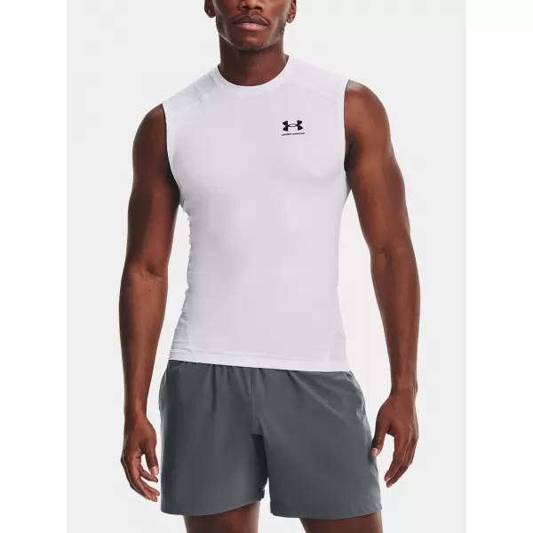  Kompressions-Tanktop für Herren UNDER ARMOUR HG ARMOUR COMP SL 1361522-100 WEIß 