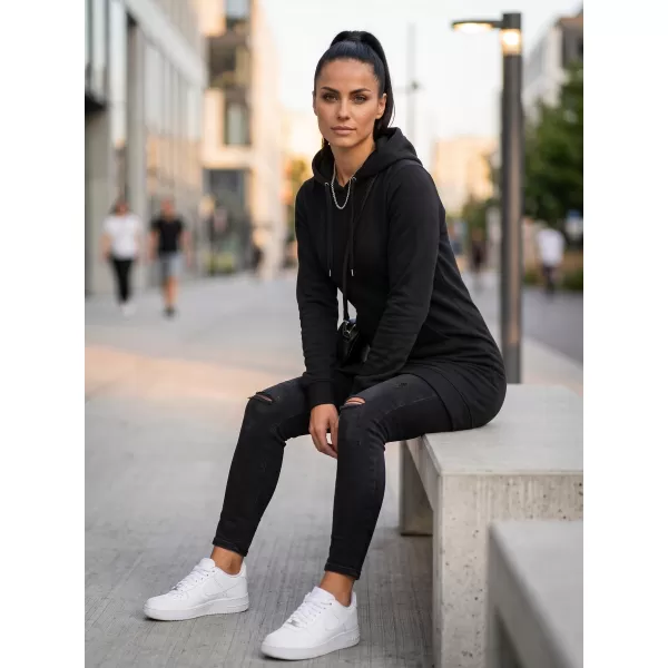  Erweitertes Damen-Sweatshirt MALFINI SNAP 419 SCHWARZ 